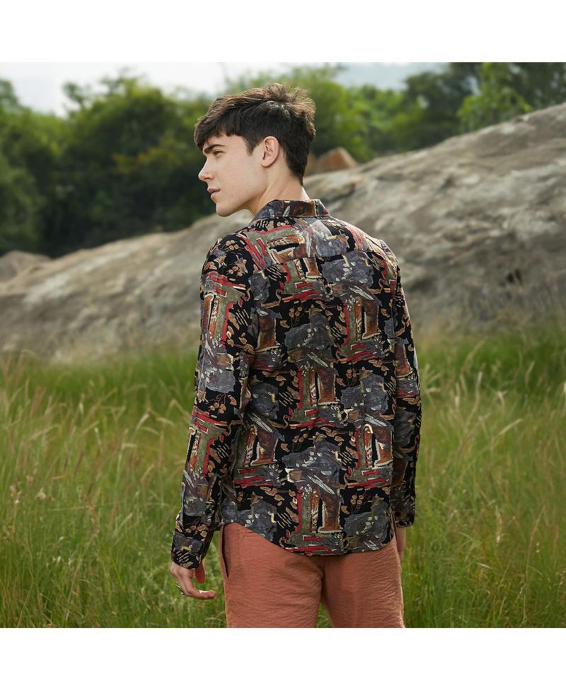 Men's Impressionistic Foliage Shirt