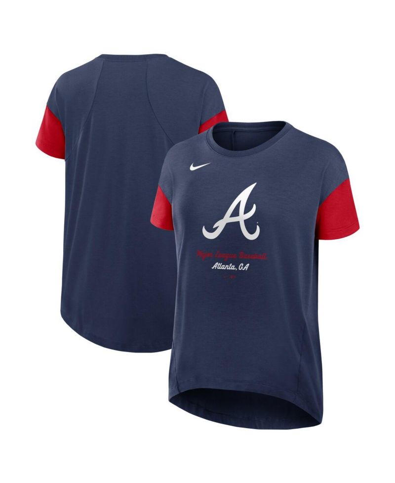 Women's Navy Atlanta Braves Flowy T-Shirt