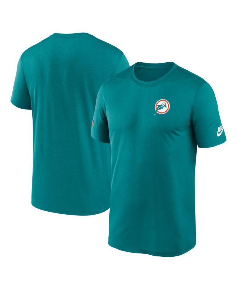 Men's Aqua Miami Dolphins Sideline Alt Pack Small Logo Legend Performance T-Shirt