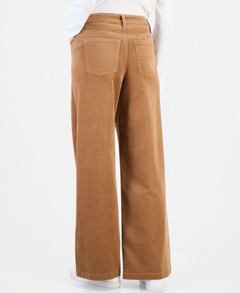 Women's High-Rise Corduroy Wide-Leg Pants