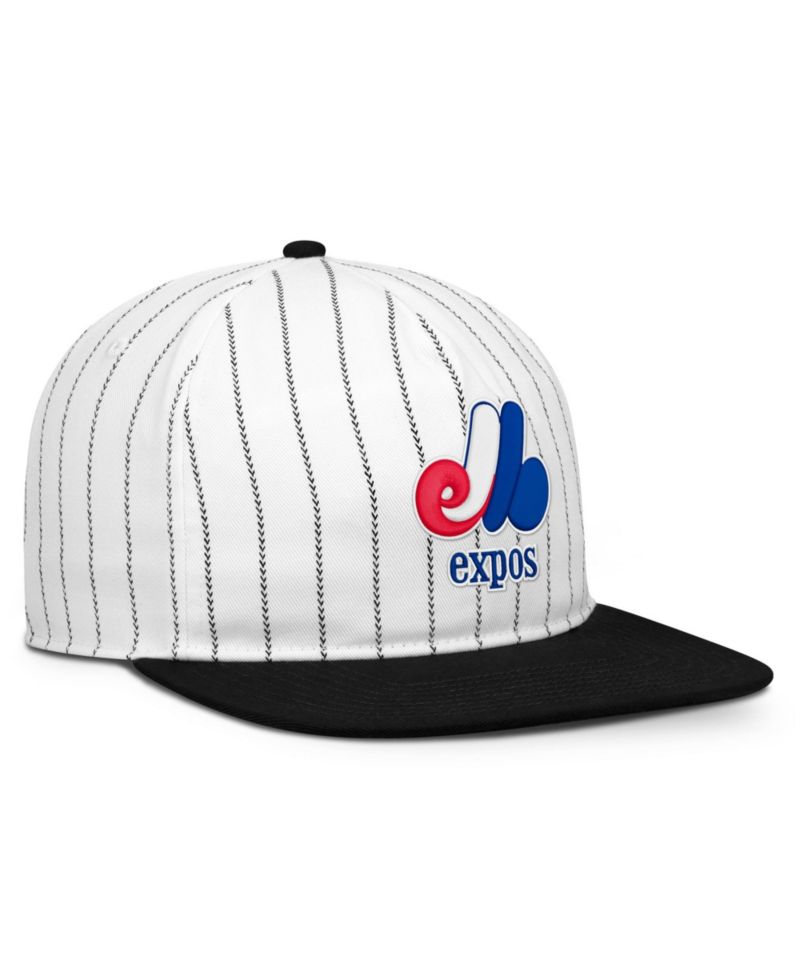 Men's White/Black Montreal Expos Cooperstown Collection Pro Adjustable Hat