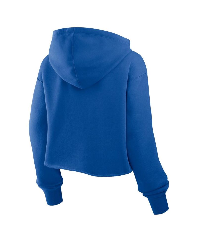 Women's Royal Dallas Cowboys Oversized Hometown Heritage Cropped Hoodie