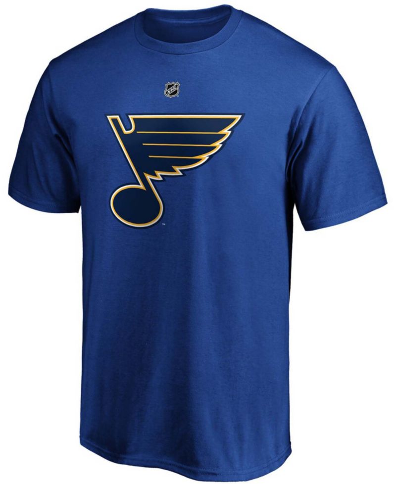 Fanatics Branded Men's Jordan Binnington Blue St. Louis Blues Team Authentic Stack Name & Number T-Shirt
