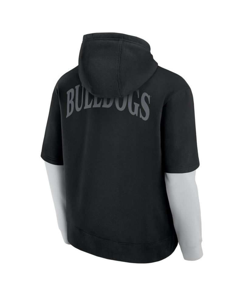 Men's Black Georgia Bulldogs Sleek Pullover Hoodie