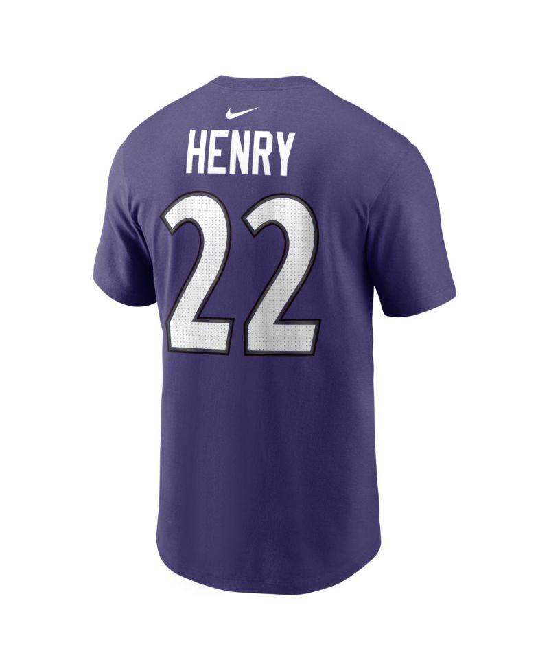 Men's Derrick Henry Purple Baltimore Ravens Name & Number T-Shirt