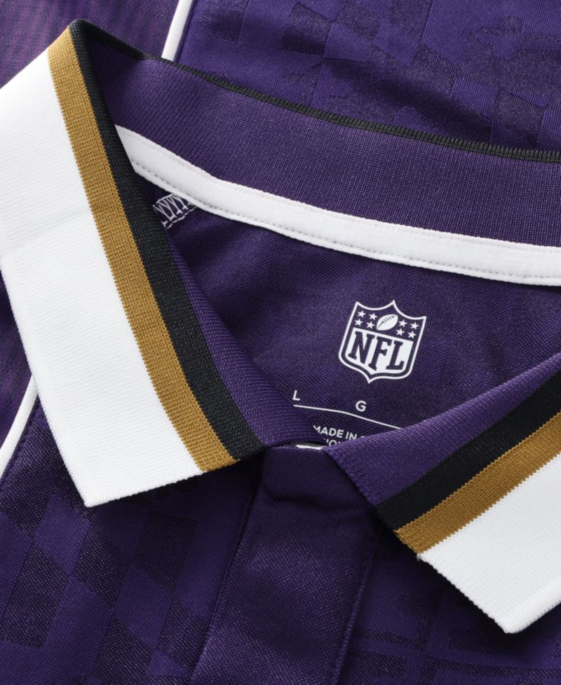 Big Boys and Girls Purple Baltimore Ravens Football x Football Collared Fan Jersey