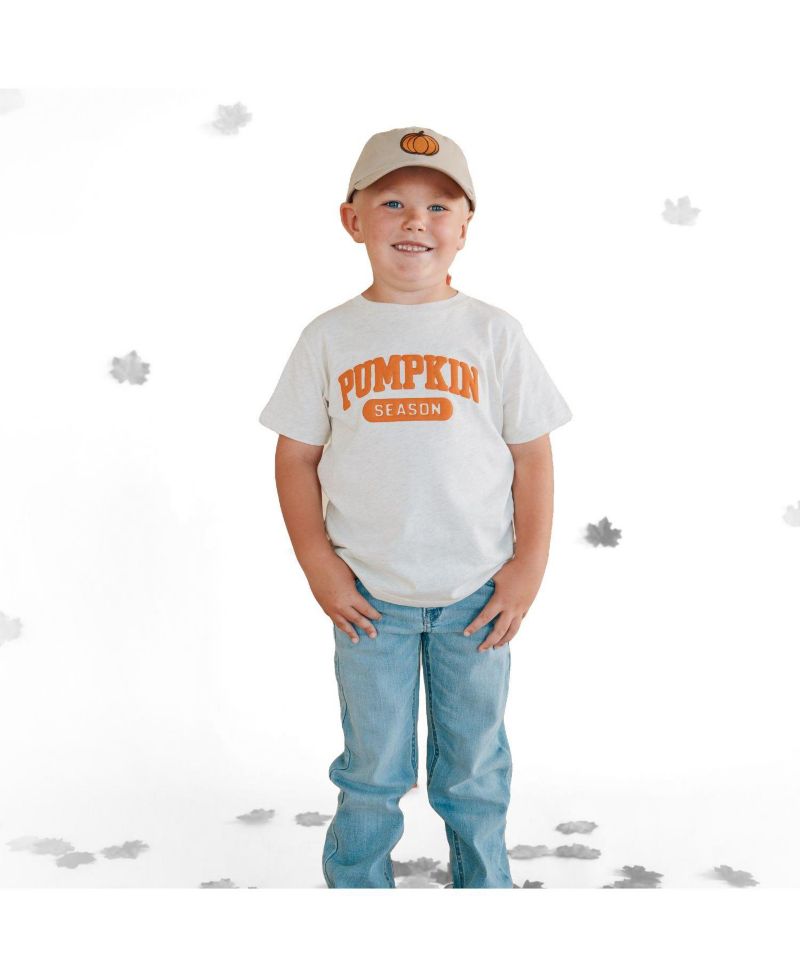 Big Boys Pumpkin Season Puff Ink Short Sleeve T-Shirt