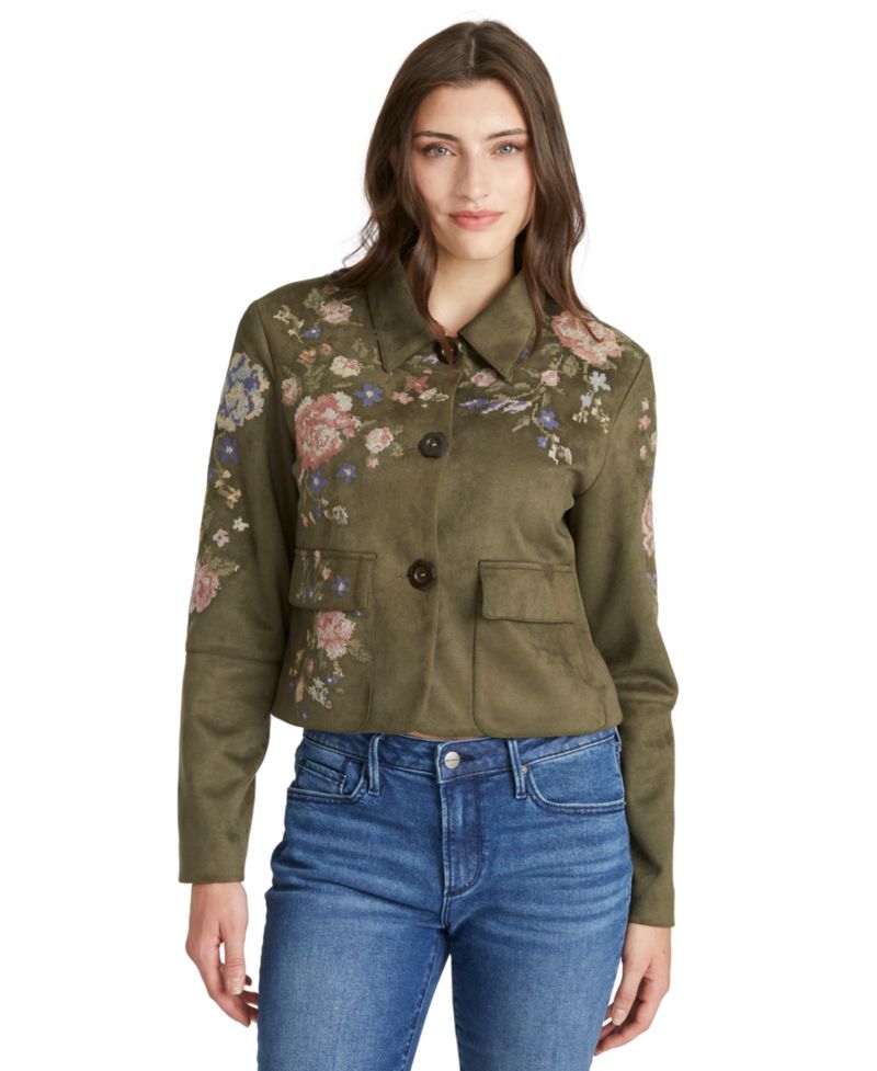 Women's Natura Needlepoint Floral Work Jacket
