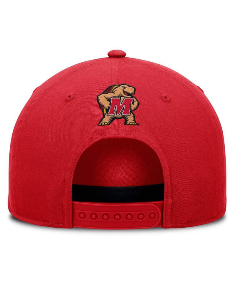 Men's Red Maryland Terrapins Foul Ball Rope Adjustable Hat