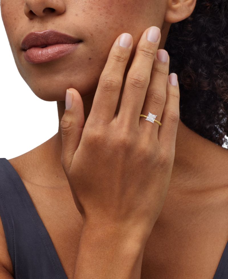 IGI Certified Lab Grown Diamond Solitaire Engagement Ring (2 ct. t.w.) in 14k White Gold or 14k Two Tone Gold