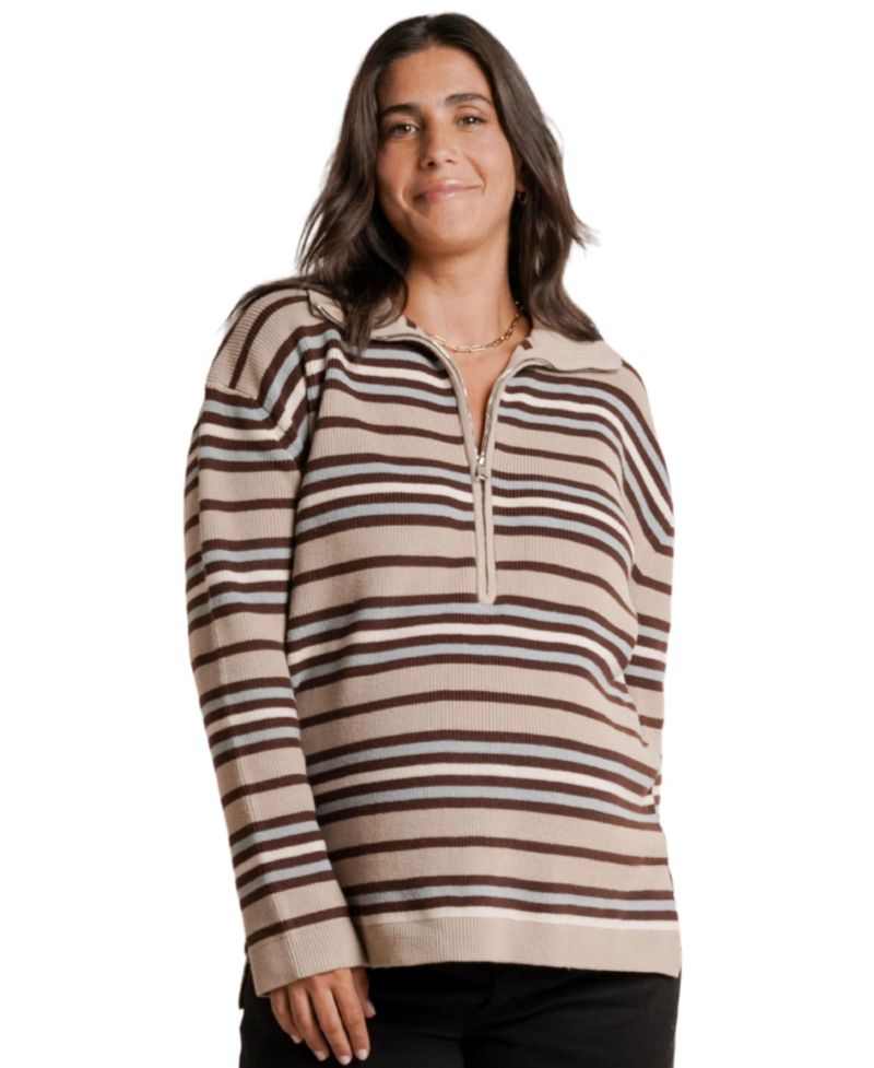 Women's Blaire Maternity Half-Zip Sweater