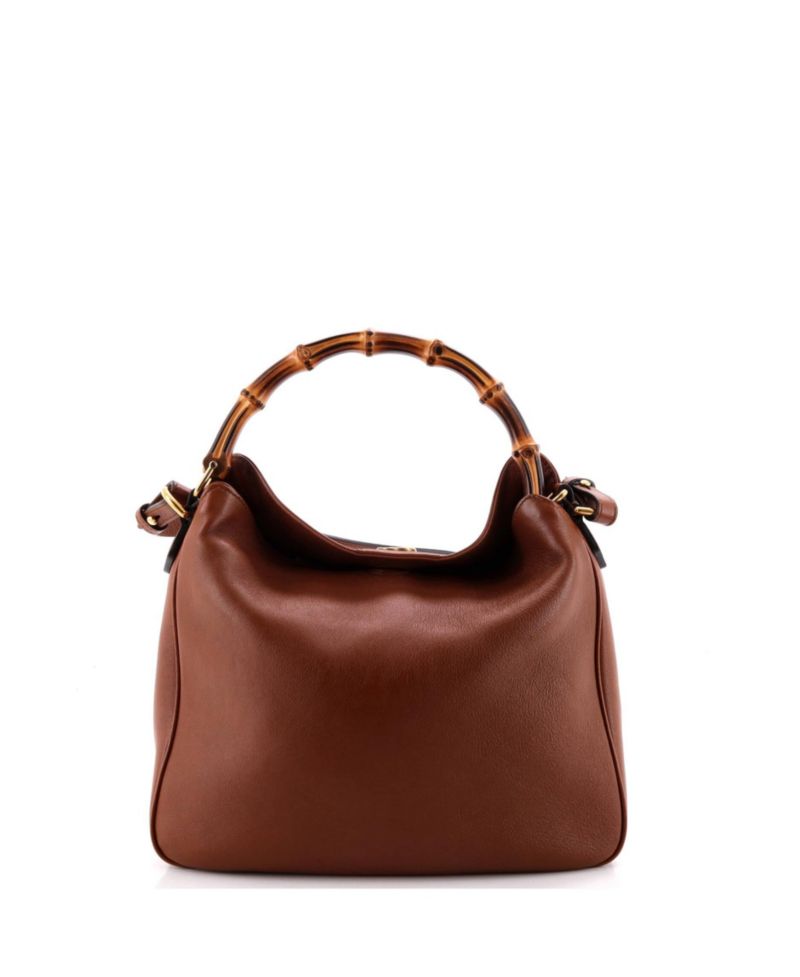 Medium Diana NM Bamboo Shoulder Bag Leather