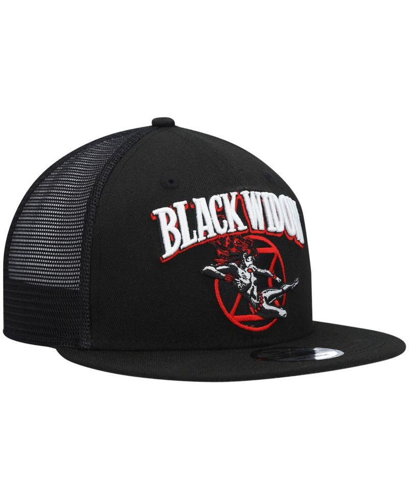 Men's Black Black Widow Retro Meshback 9FIFTY Snapback Hat