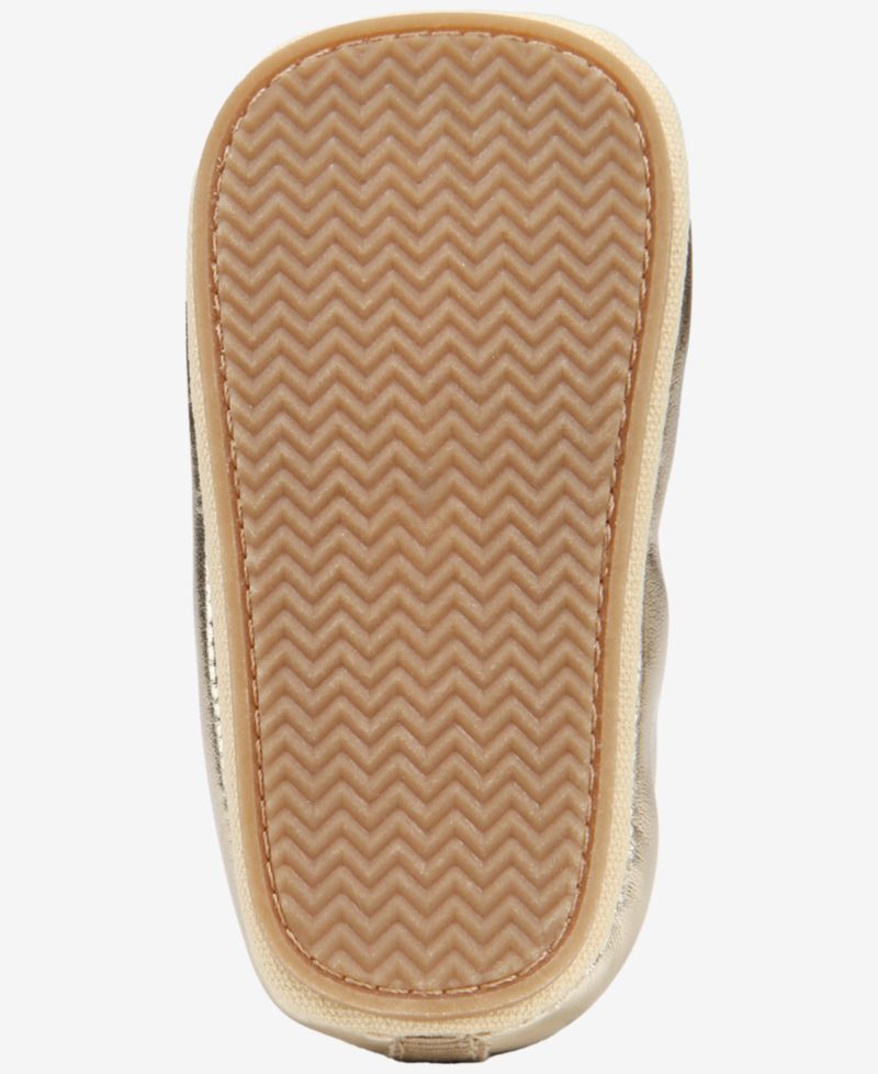 Baby Girls Hard Sole Metallic Ballet Flats