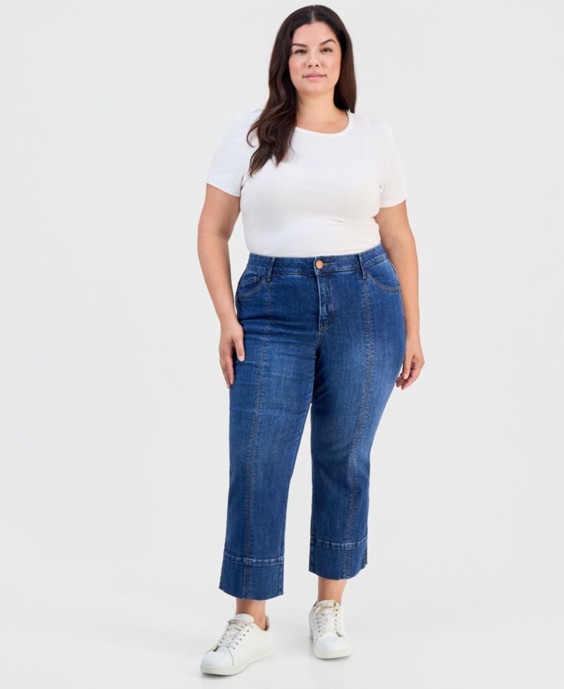 Trendy Plus Size Kick-Flare Jeans