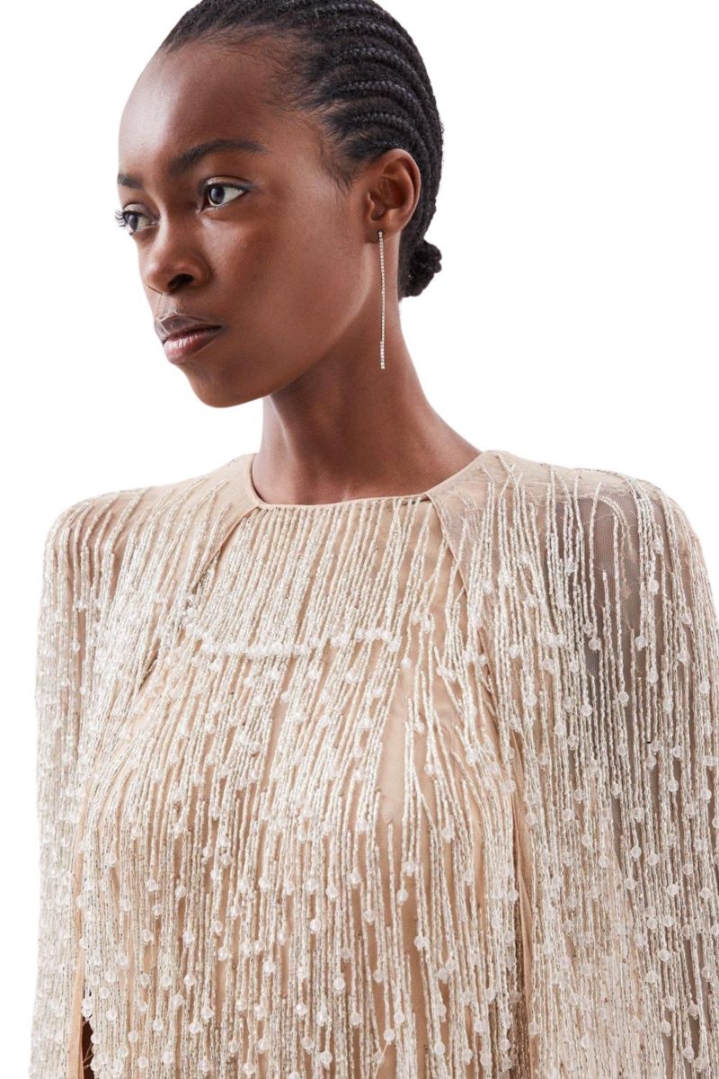 Women's Fringe Cape Mini Dress
