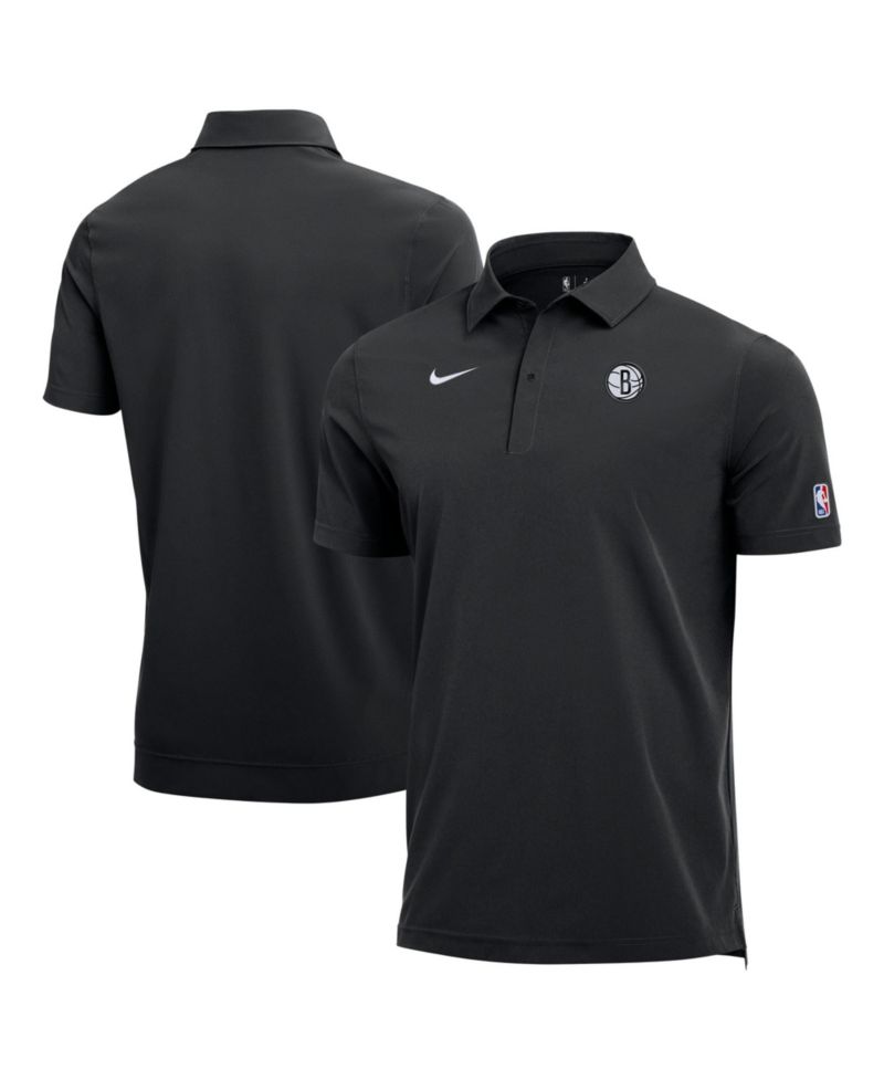 Men's Black Brooklyn Nets 2025/26 Authentic Dri-FIT Coaches Polo