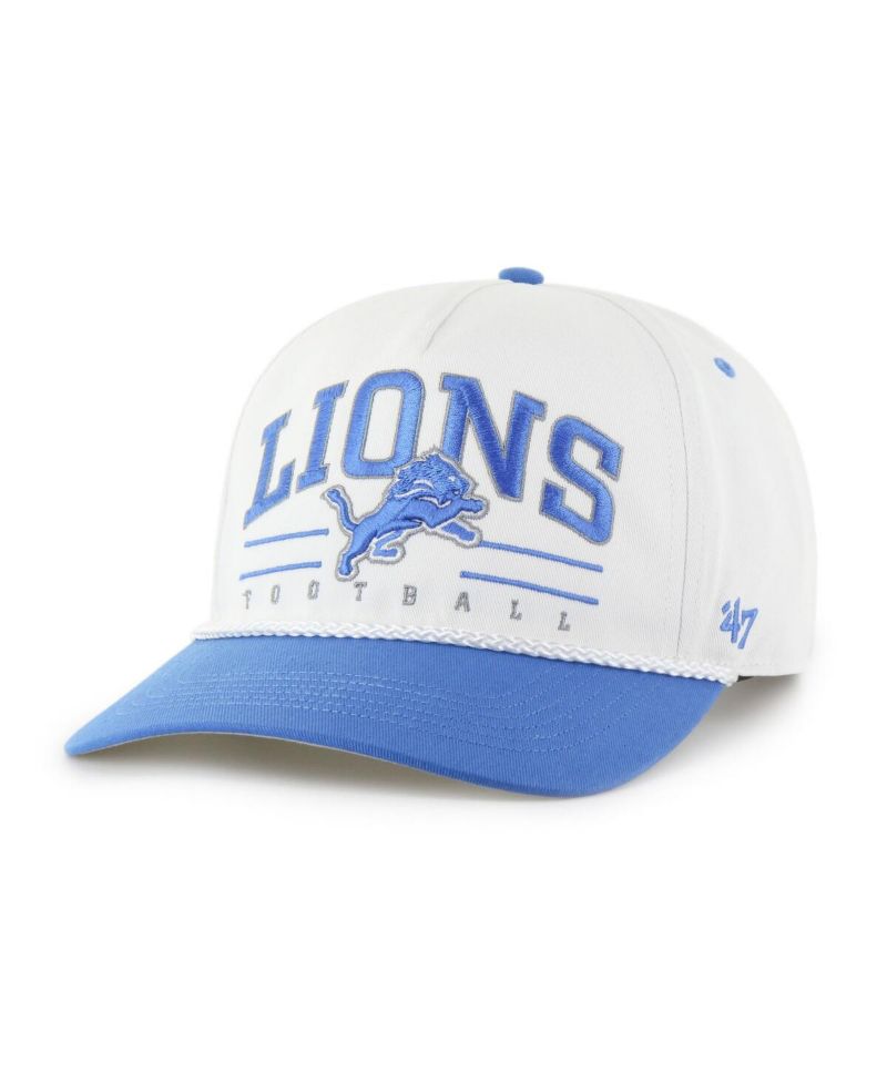 Men's White/Blue Detroit Lions Roscoe Two-Toned Hitch Adjustable Hat