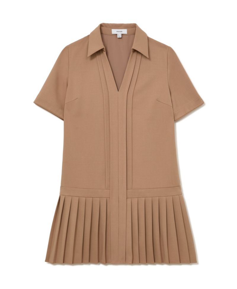 Women's Elena Drop-Waist Pleated-Skirt Party-Cocktail Shirt Dress