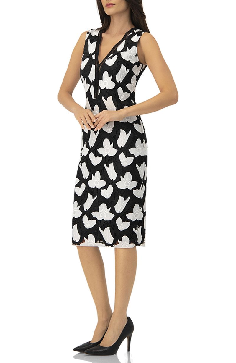 Women's Floral Embroidered Sheath Dress