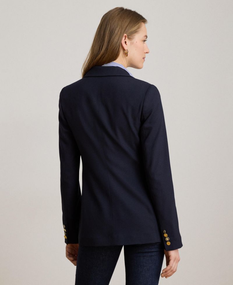 Women's Double-Breasted Wool Crepe Blazer