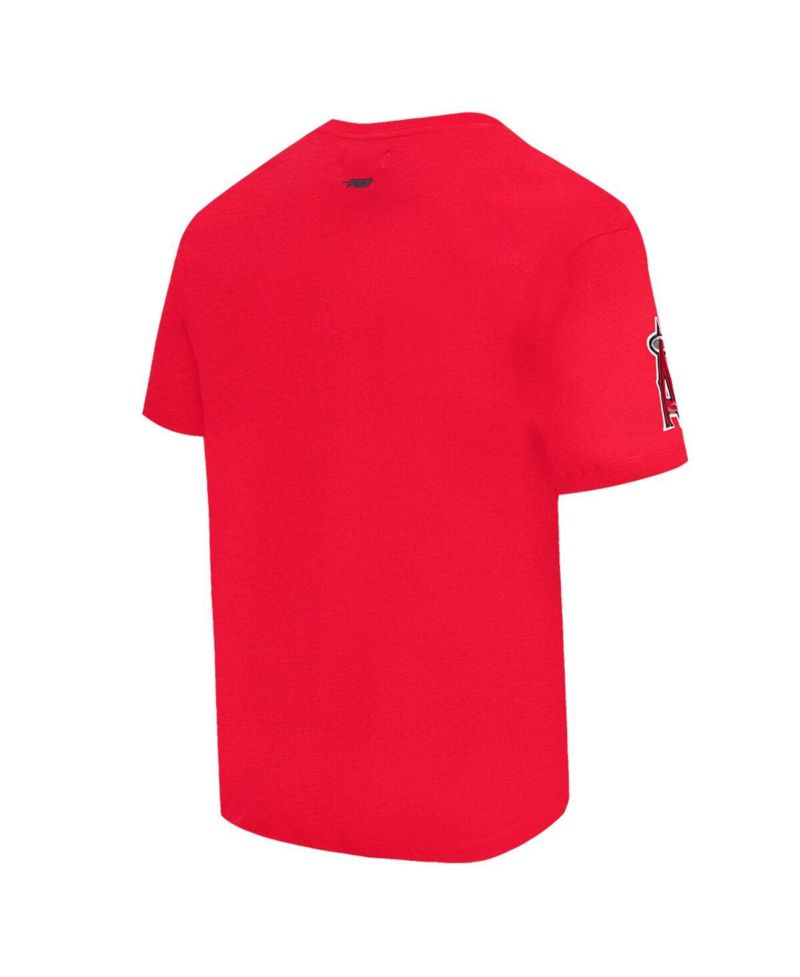 Men's Red Los Angeles Angels Turn It Up Dropped Shoulder T-Shirt
