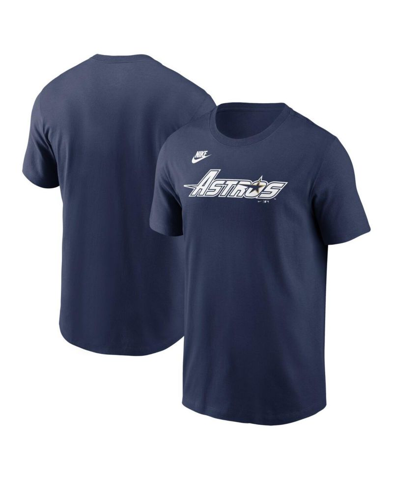 Men's Navy Houston Astros Cooperstown Wordmark T-Shirt