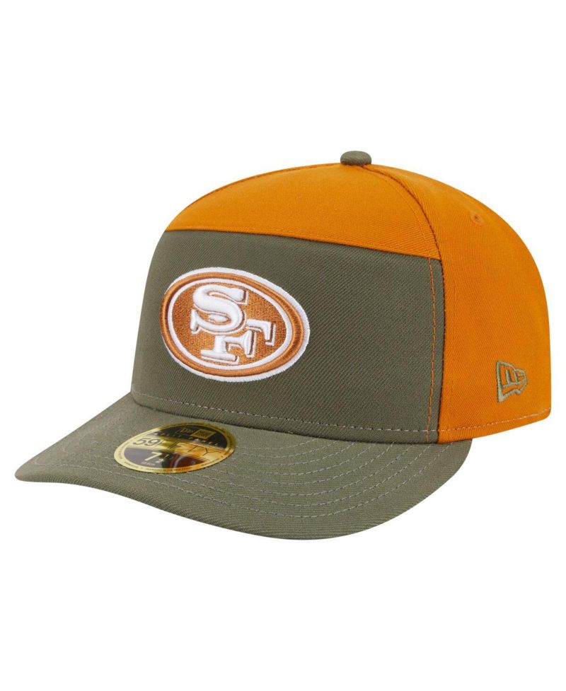 Men's Olive/Brown San Francisco 49ers Two-Tone Color Pack Split Panel 59FIFTY Fitted Hat