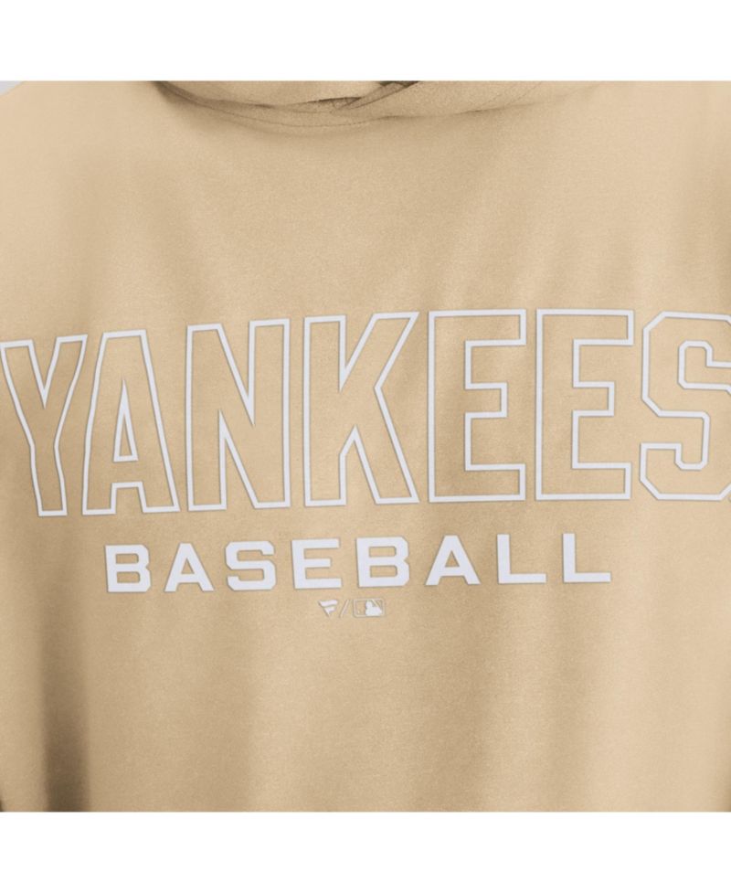 Men's Khaki New York Yankees Clutch Long Sleeve Hooded T-Shirt