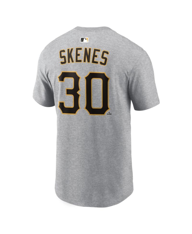 Men's Paul Skenes Heather Gray Pittsburgh Pirates Name & Number T-Shirt