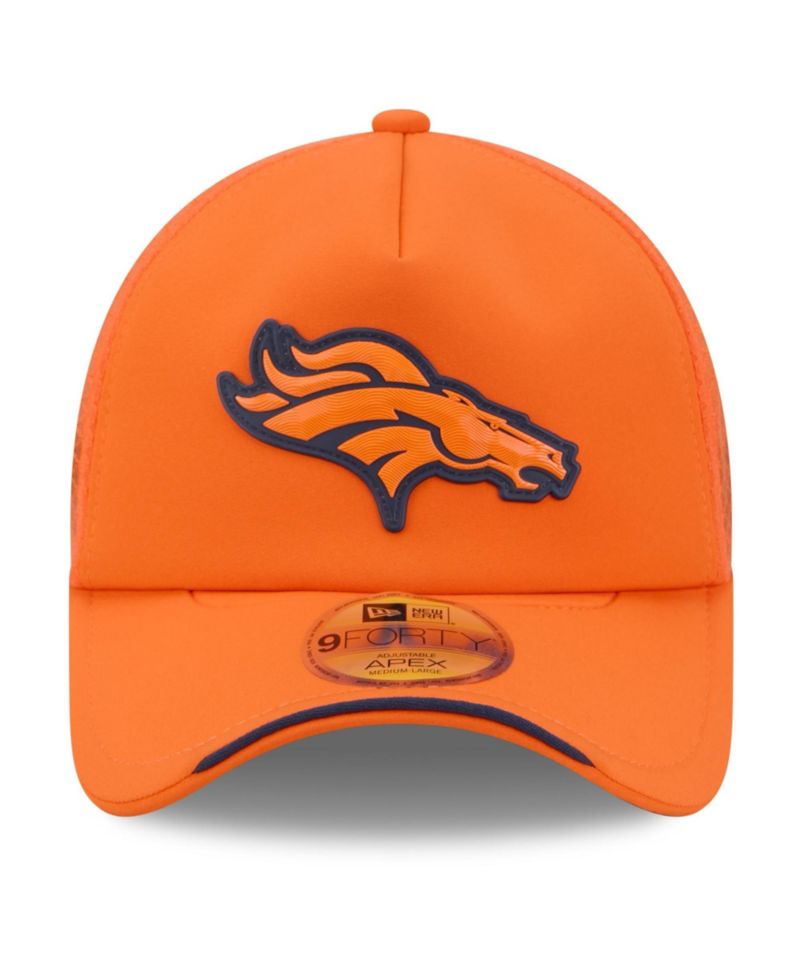 Men's Orange Denver Broncos 2026 Sideline Apex 9FORTY Adjustable Trucker Hat