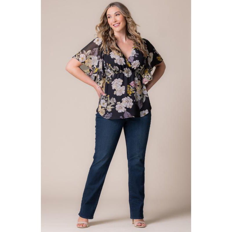 Plus Size Seaside Serenade Peplum Top
