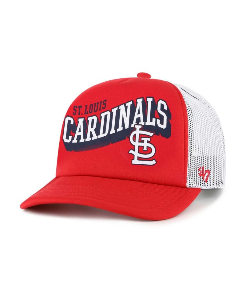 Men's Red St. Louis Cardinals Meander Foam Trucker Snapback Hat