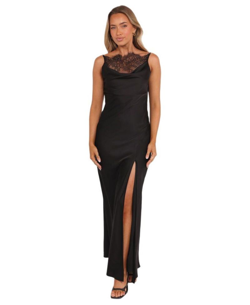 Women's Evana Lace Maxi Dress - Black