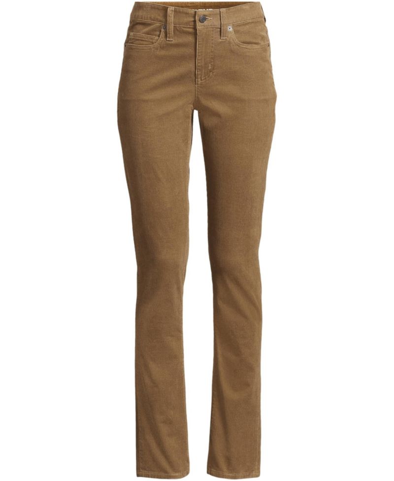 Women's Mid Rise Straight Leg Corduroy Pants
