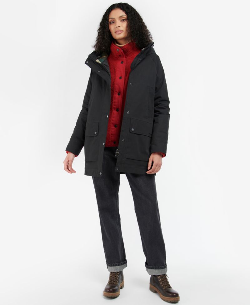 Women's Beadnell Hooded Tartan-Lined Coat