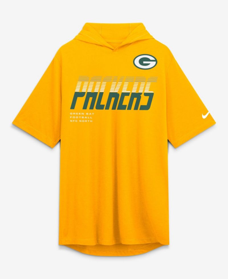 Men's Gold Green Bay Packers Tri-Blend Hooded T-Shirt