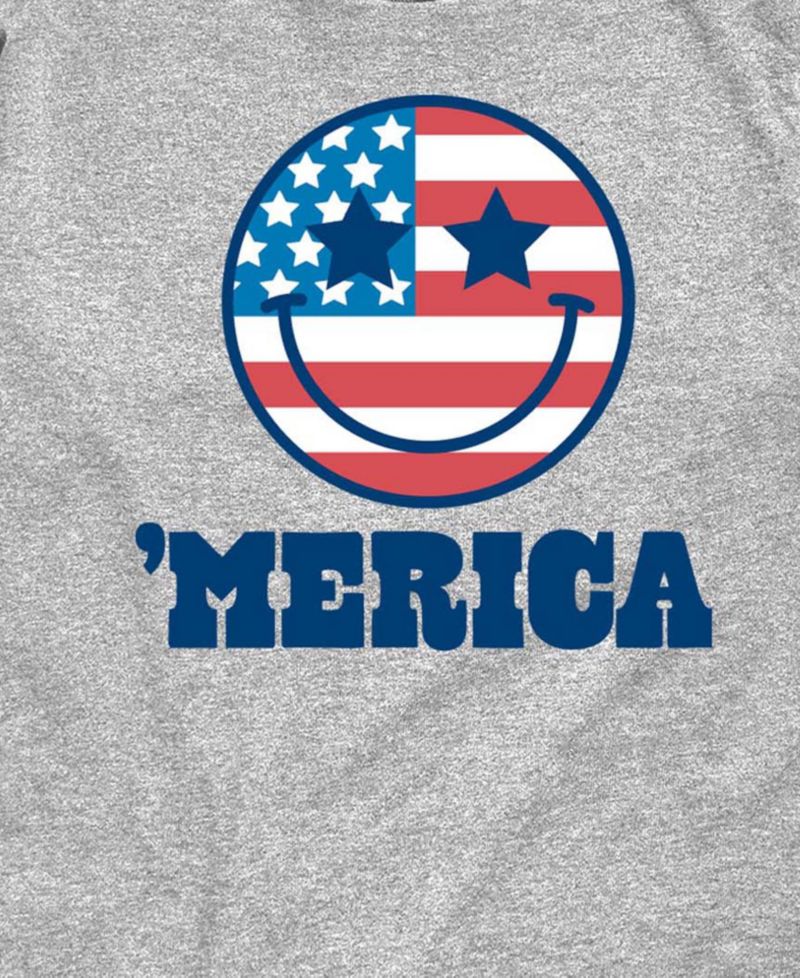Boys' 8-20 Merica Smile Face Short-Sleeve Graphic T-Shirt