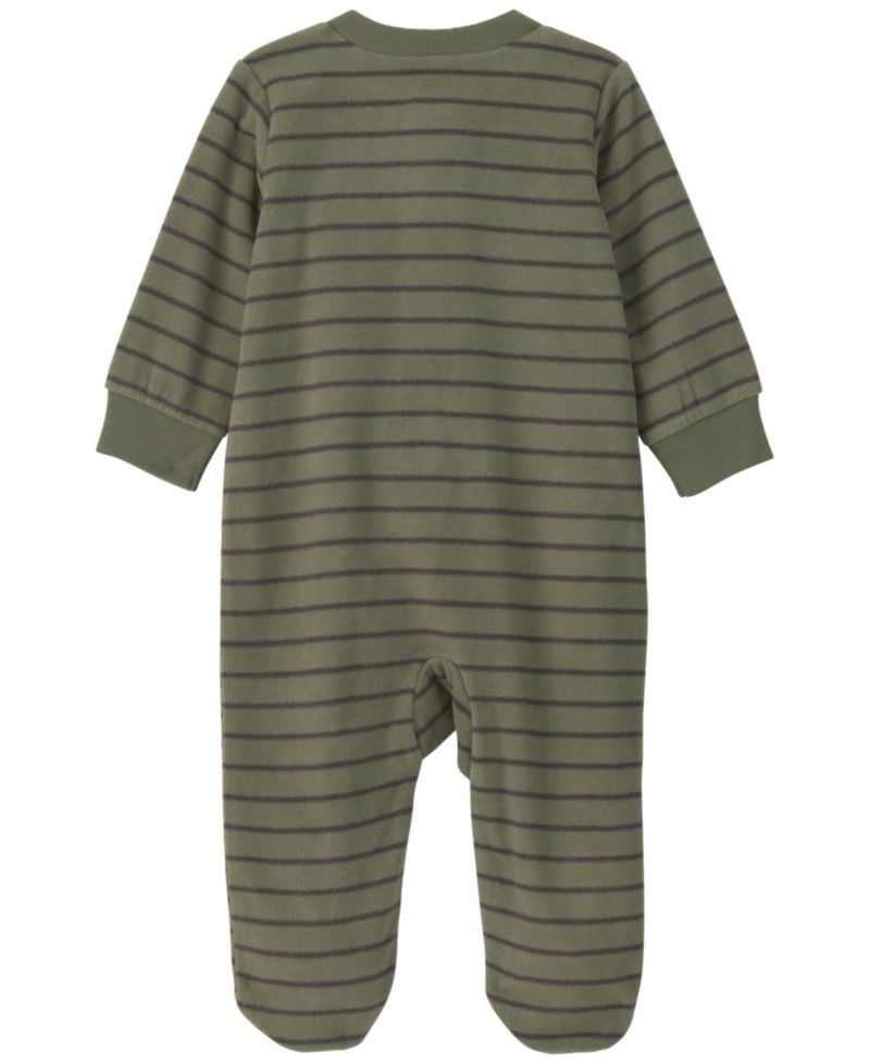 Baby Boys' Tiger-Striped 2-Way Zip Long-Sleeve Fleece Sleep & Play Pajamas