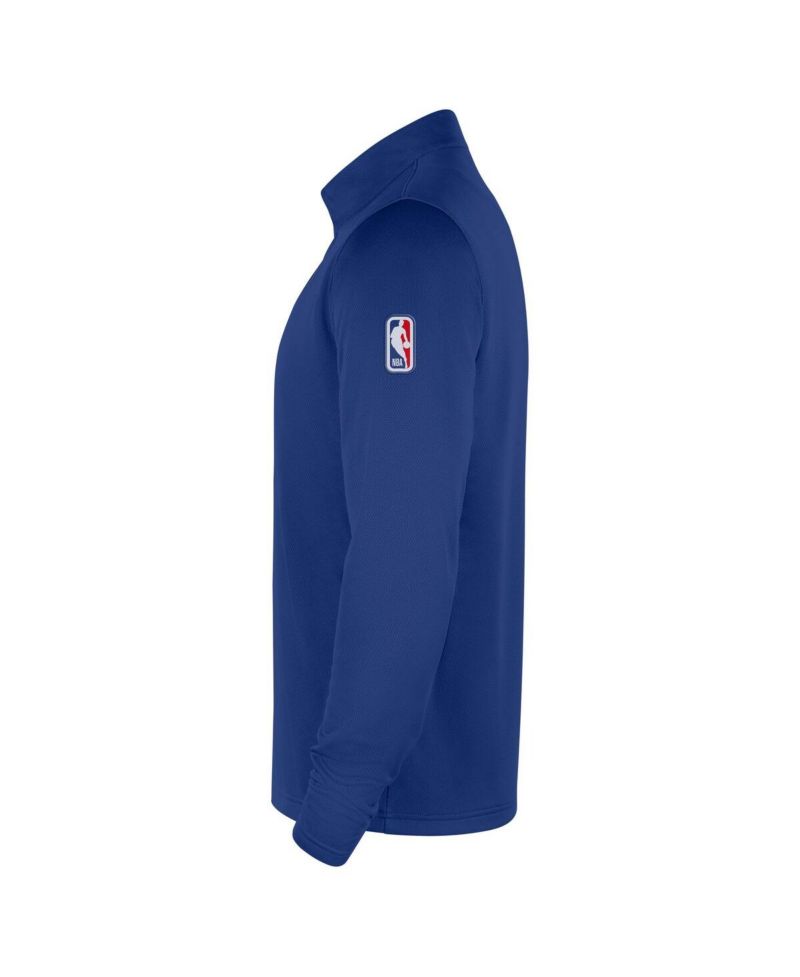 Men's Royal Golden State Warriors 2025/26 Authentic Coaches Quarter-Zip Pullover Jacket
