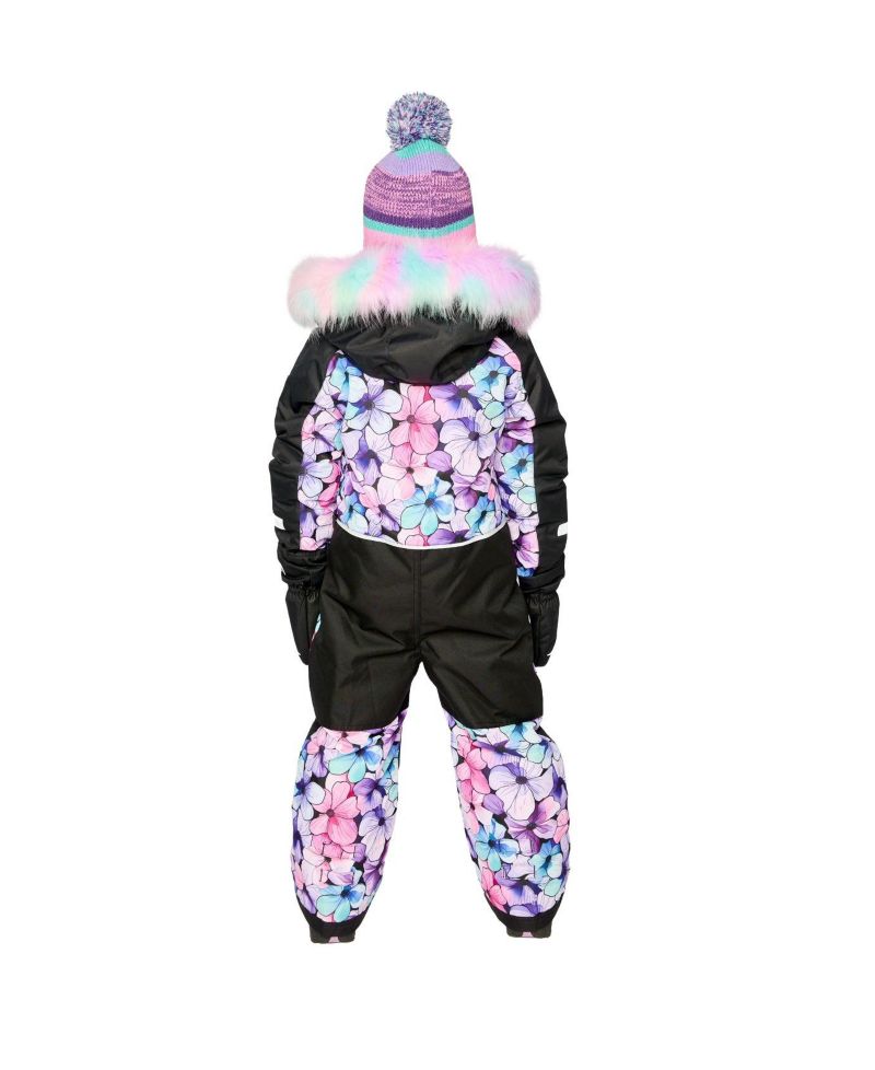 Little Girls ( 6 to 14 ) One Piece Play Snowsuit Floral Print