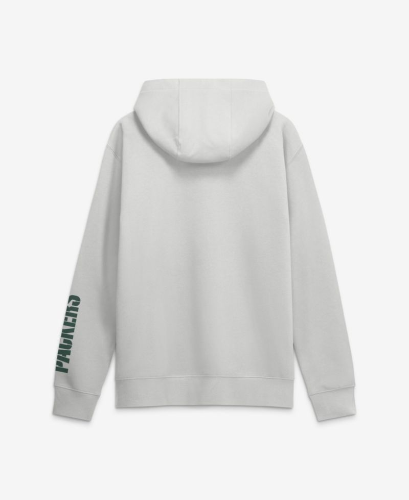 Men's Gray Green Bay Packers Cool Down Club Full-Zip Hoodie