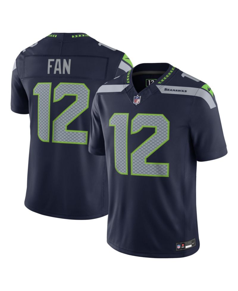 Men's 12s College Navy Seattle Seahawks Vapor F.U.S.E. Stitched Limited Jersey