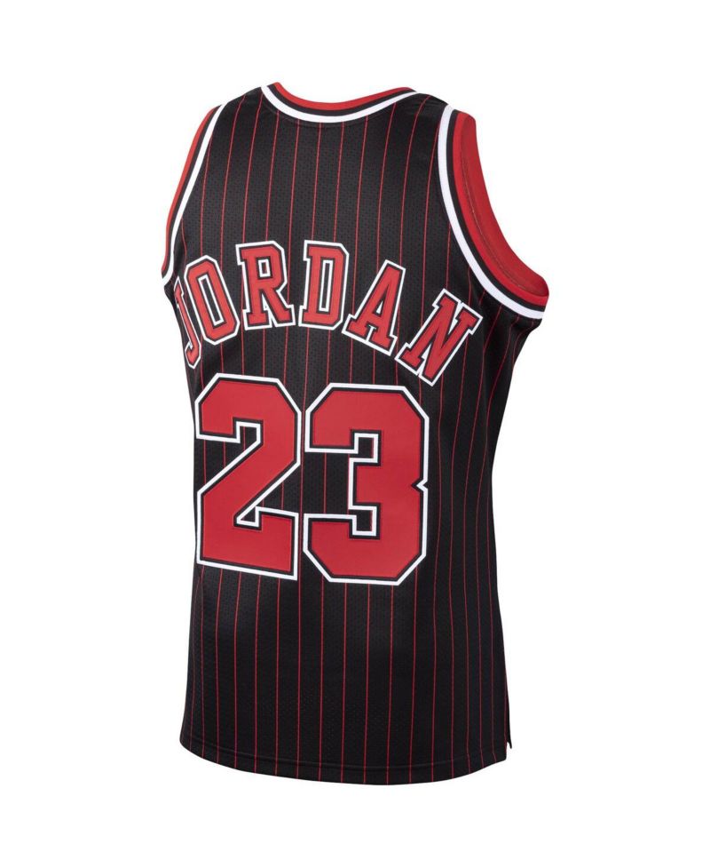 Men's Michael Jordan Black Chicago Bulls 1995/96 Hardwood Classics Authentic Jersey