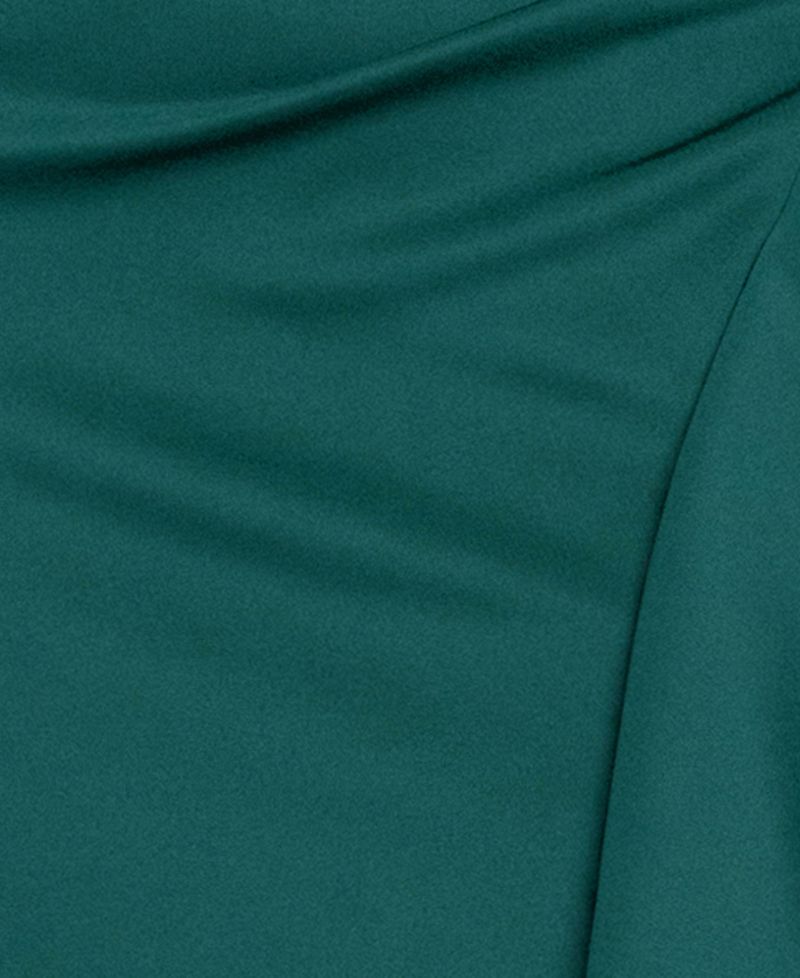 Petite Sweetheart Neck Side Ruffle Off-The-Shoulder Long Dress