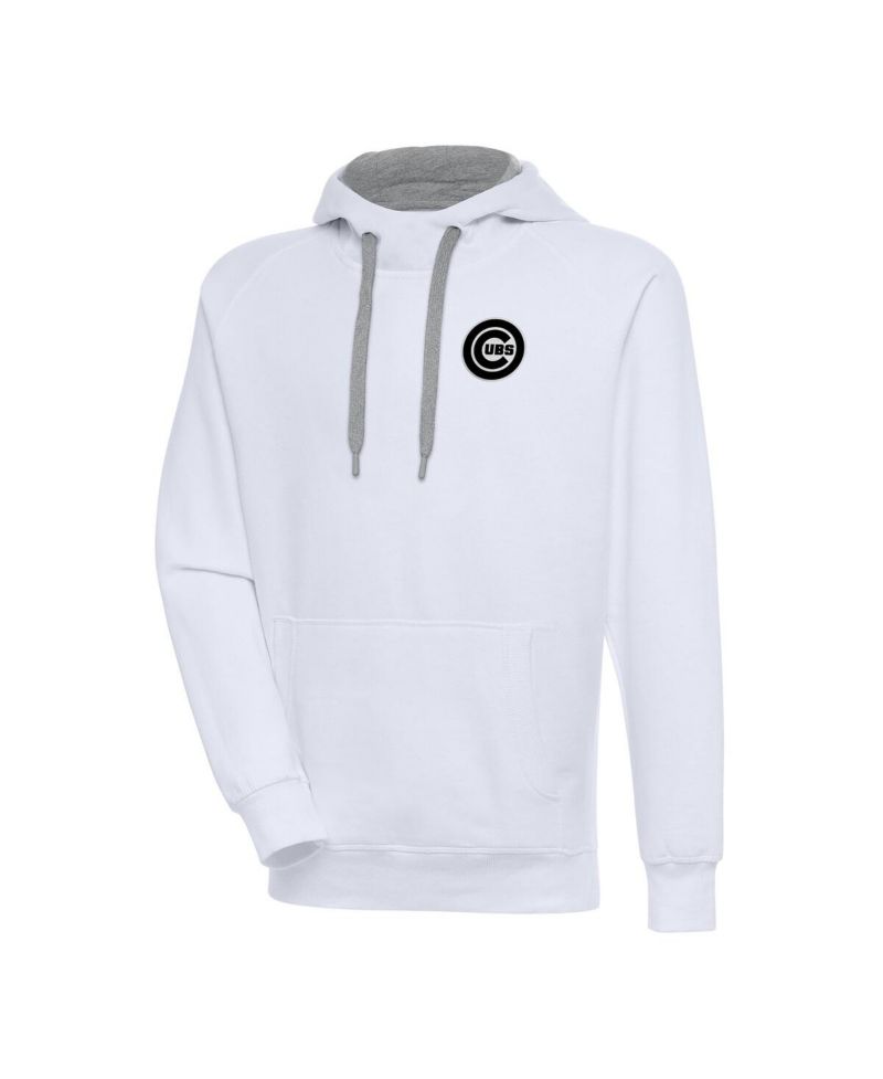 Men's White Chicago Cubs Metallic Victory Pullover Hoodie