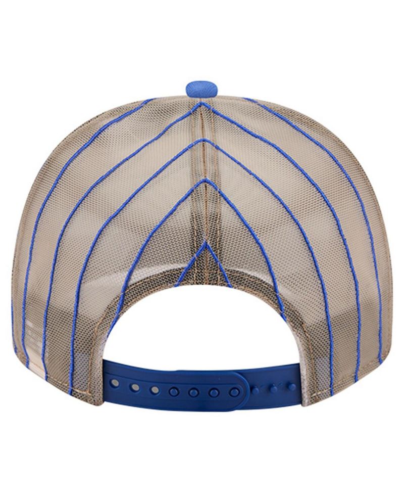 Men's Royal Atlanta Braves Vintage Arched Foam Front 9FIFTY A-Frame Adjustable Trucker Hat