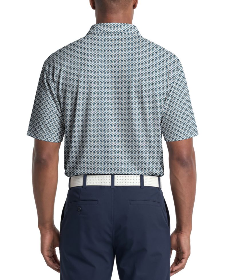 Men's Classic Geometric Print Regular-Fit Polo Shirt