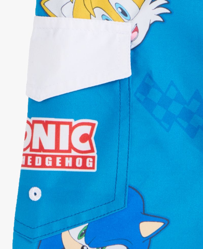 Boys' 4-7 Short-Sleeve Rashguard & Mesh-Lined Swim Trunks, 2-Piece Set