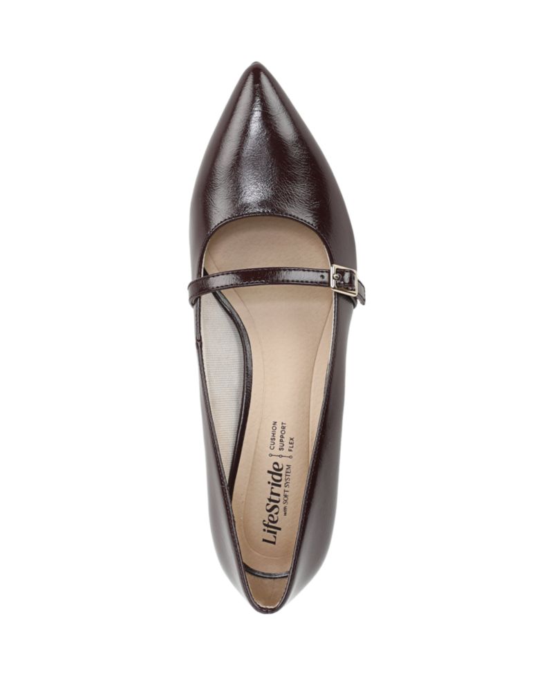 Women's Madelyn Mary Jane Pointed Toe Kitten Heel Pumps
